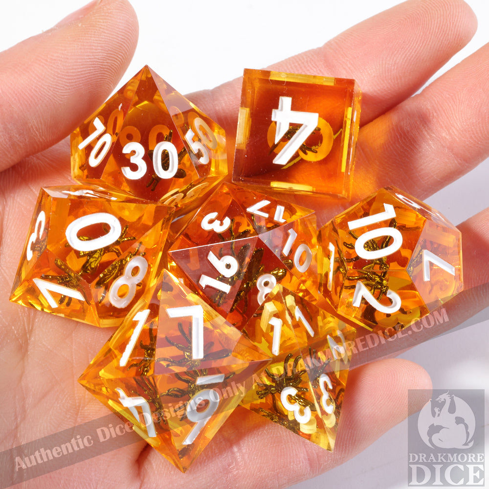 King of the Swarm: 3D Handcrafted Resin TTRPG Dice Set - Drakmore Dice