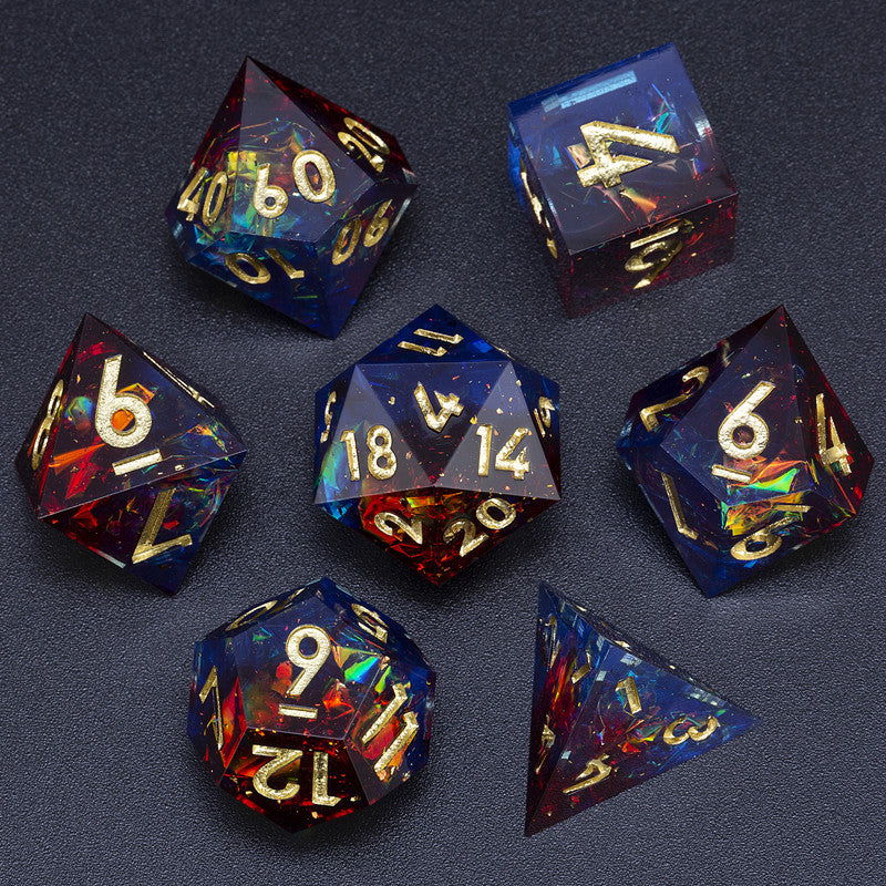 Supernova Darkhole: Handcrafted Resin TTRPG Dice Set - Drakmore Dice