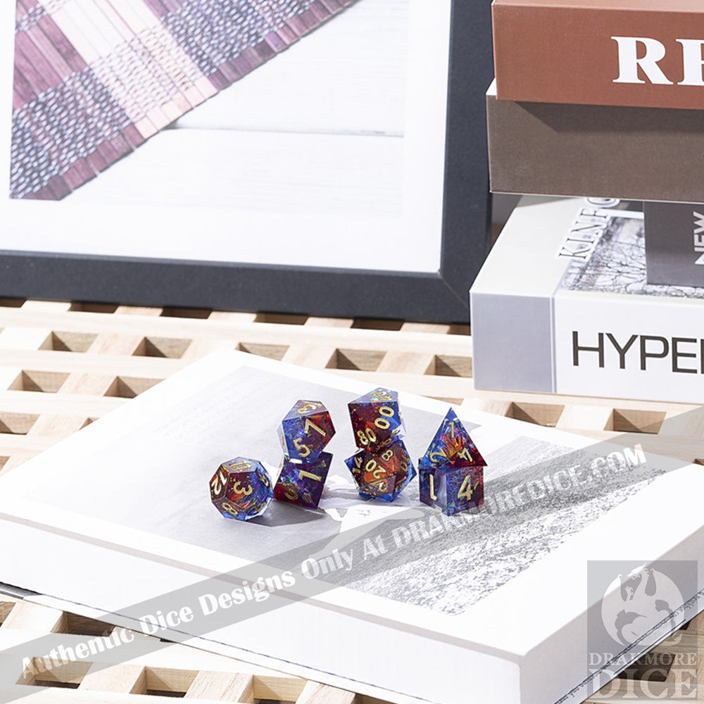 Supernova Darkhole: Handcrafted Resin TTRPG Dice Set - Drakmore Dice