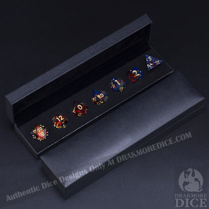 Supernova Darkhole: Handcrafted Resin TTRPG Dice Set - Drakmore Dice