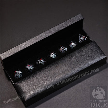 Dark Omen: 3D Handcrafted Resin TTRPG Dice Set - Drakmore Dice