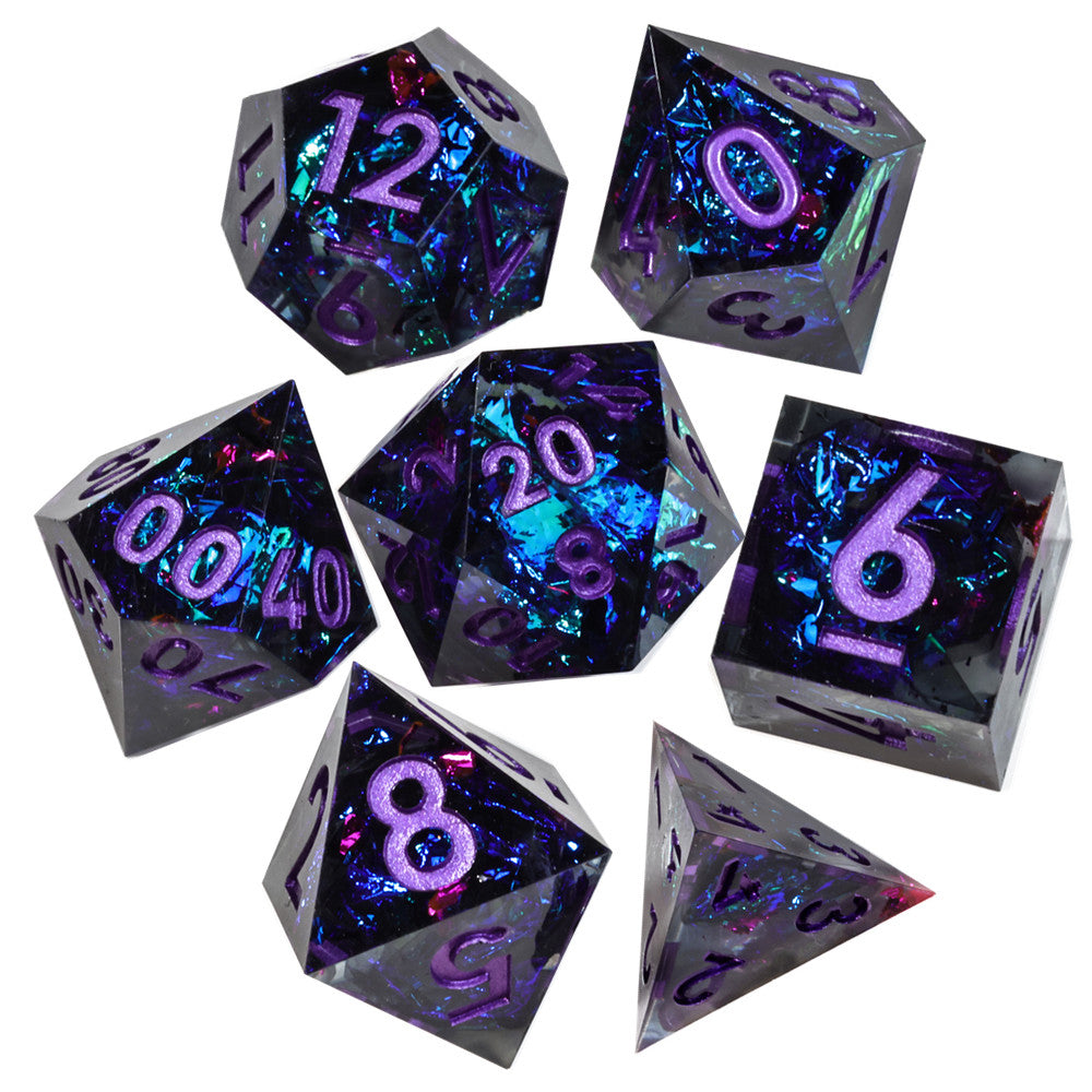 Cosmic Shards: Handcrafted Resin TTRPG Dice Set - Drakmore Dice