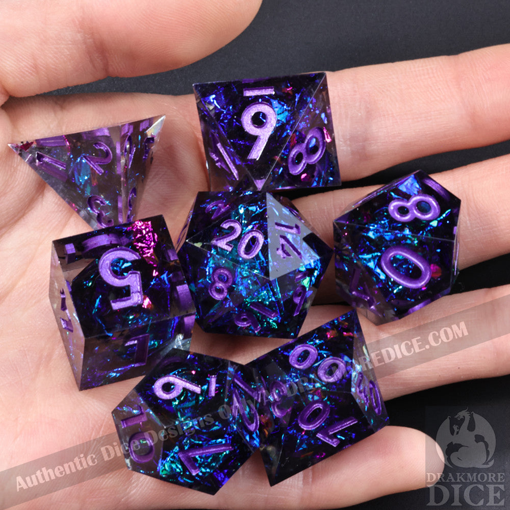 Cosmic Shards: Handcrafted Resin TTRPG Dice Set - Drakmore Dice