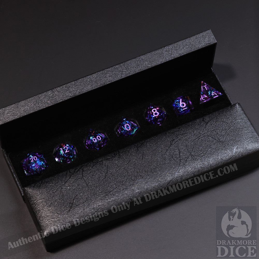 Cosmic Shards: Handcrafted Resin TTRPG Dice Set - Drakmore Dice