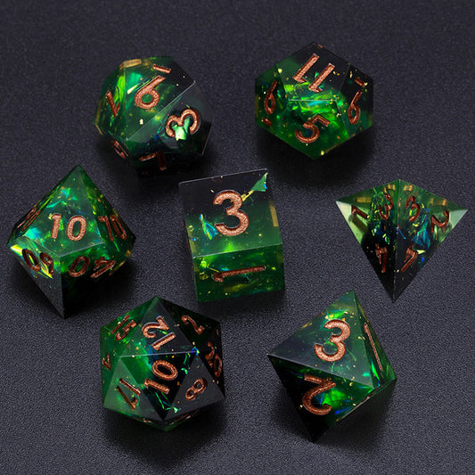 Ivy’s Curse: Handcrafted Resin TTRPG Dice Set - Drakmore Dice