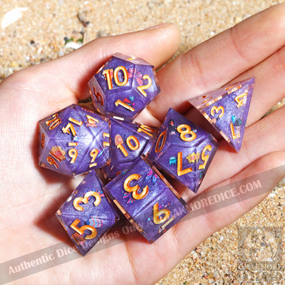 Butterfly Effect: Handcrafted Resin TTRPG Dice Set - Drakmore Dice