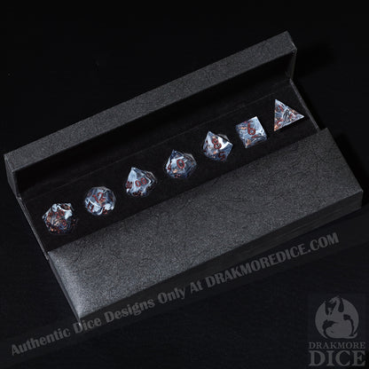 Autumn's Embrace: Handcrafted Resin TTRPG Dice Set - Drakmore Dice