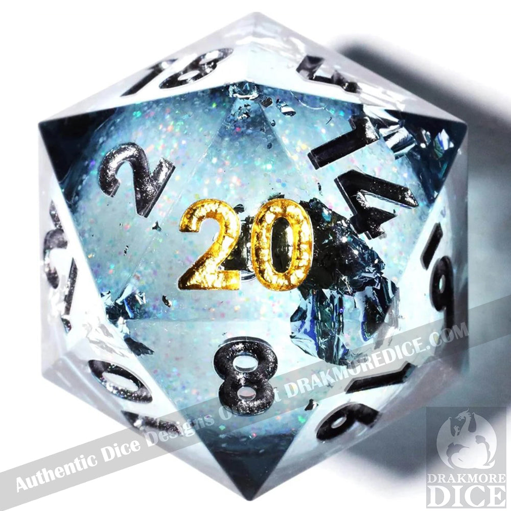 Nocturne Serenity: Handcrafted Resin TTRPG Dice Set - Drakmore Dice