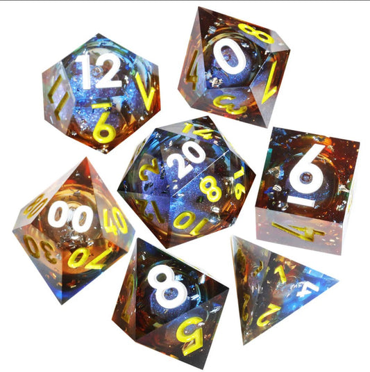 Shatter the Void: Handcrafted Resin TTRPG Dice Set - Drakmore Dice