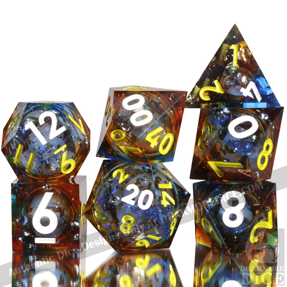 Shatter the Void: Handcrafted Resin TTRPG Dice Set - Drakmore Dice