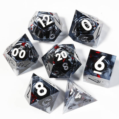 Buried Love: Handcrafted Resin TTRPG Dice Set - Drakmore Dice