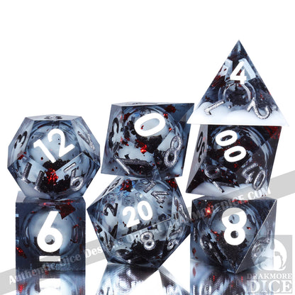 Buried Love: Handcrafted Resin TTRPG Dice Set - Drakmore Dice