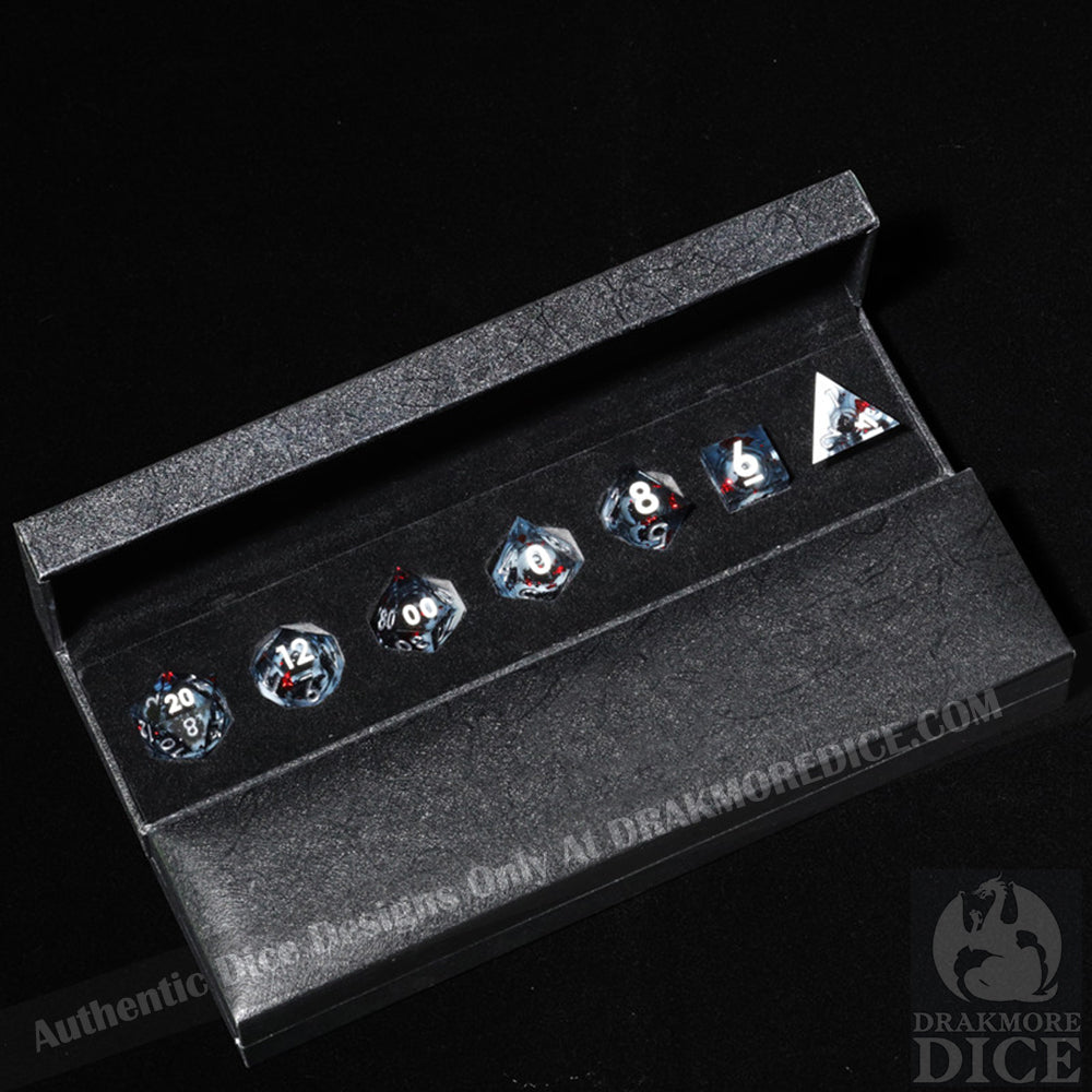 Buried Love: Handcrafted Resin TTRPG Dice Set - Drakmore Dice