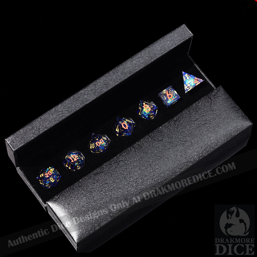 Planetary Constellations: Handcrafted Resin TTRPG Dice Set - Drakmore Dice