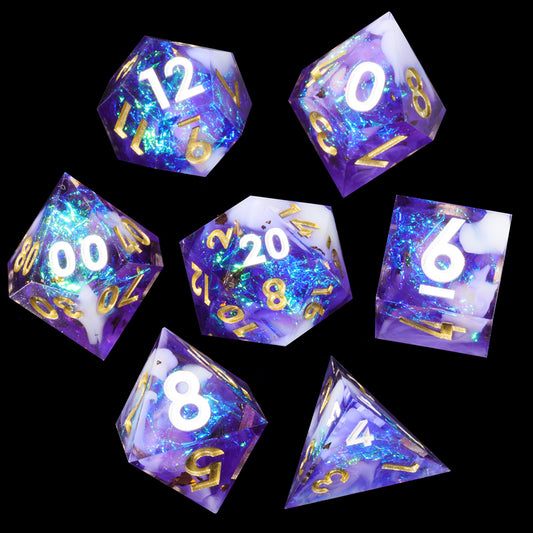 Mage's Fury: Handcrafted Resin TTRPG Dice Set - Drakmore Dice