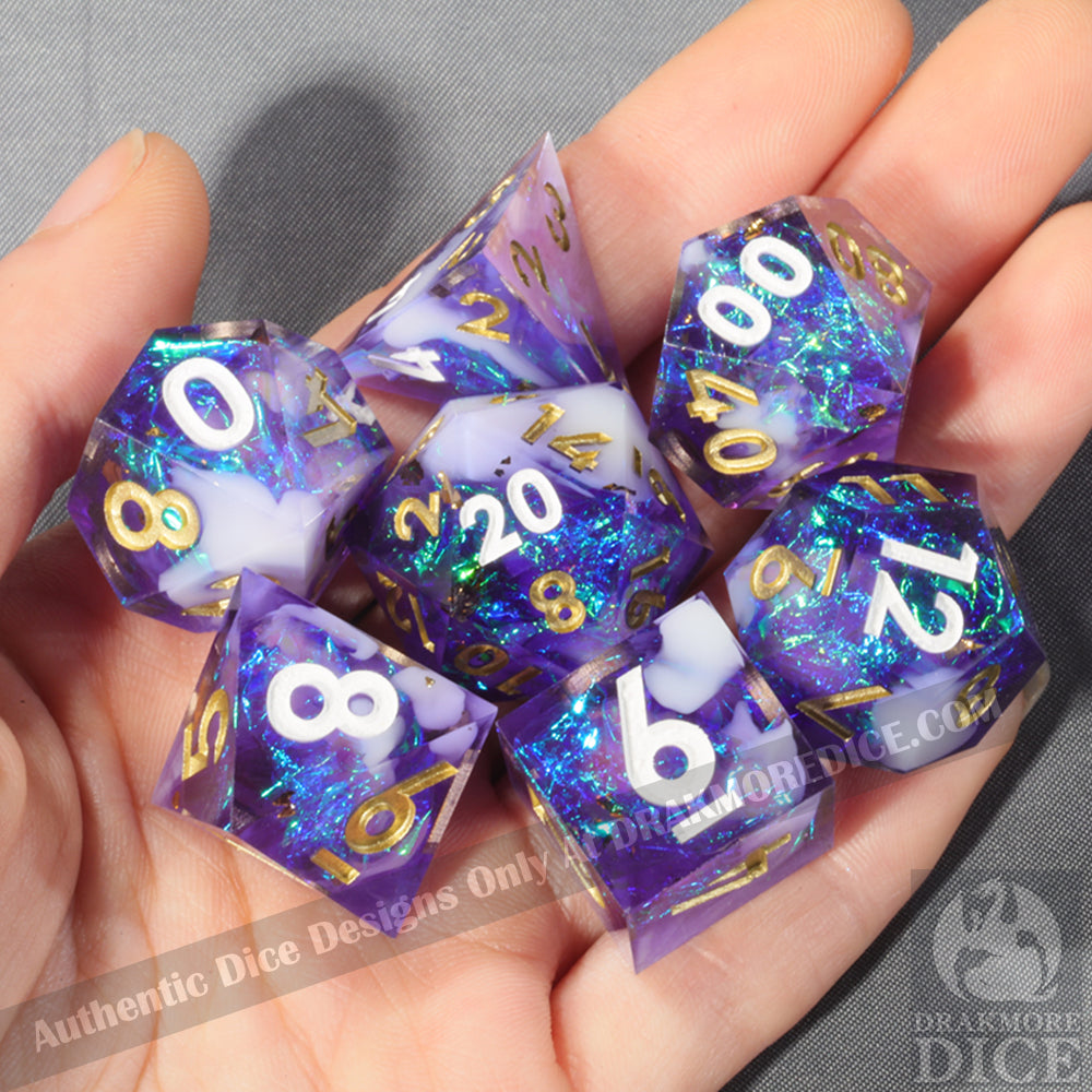 Mage's Fury: Handcrafted Resin TTRPG Dice Set - Drakmore Dice