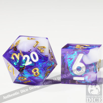 Mage's Fury: Handcrafted Resin TTRPG Dice Set - Drakmore Dice