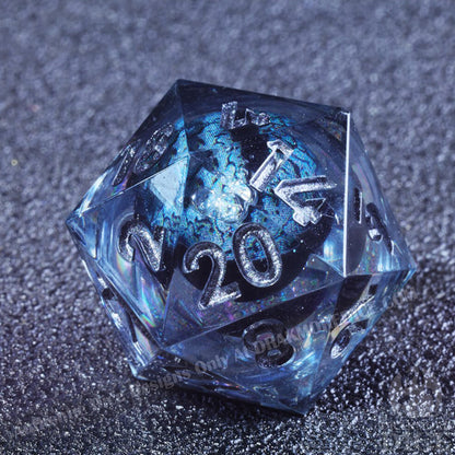 Dragon Eye Series - Black Dragon 1st Edition: Handcrafted Resin TTRPG Dice Set - Drakmore Dice