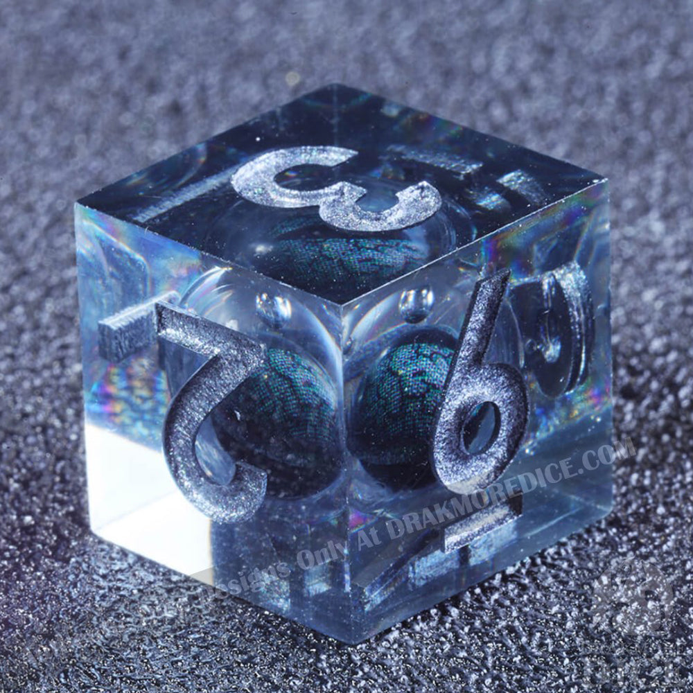 Dragon Eye Series - Black Dragon 1st Edition: Handcrafted Resin TTRPG Dice Set - Drakmore Dice