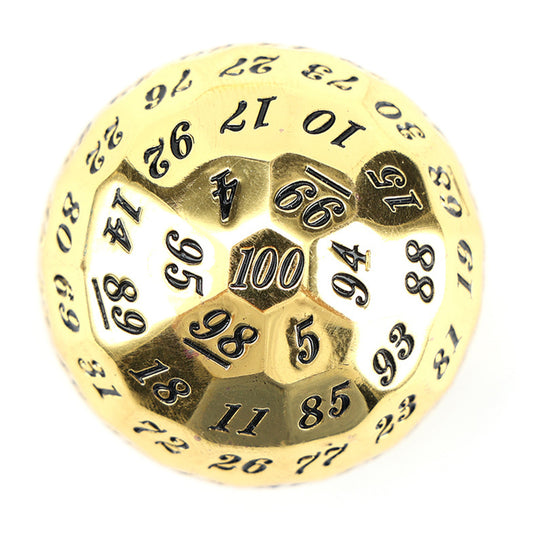 Colossus Judgement - Gold 2nd Edition: Premium Metal D100 TTRPG Dice - Drakmore Dice