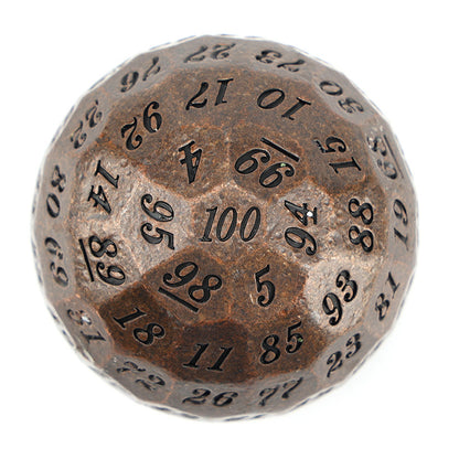 Colossus Judgement - Rusted Edition: Premium Metal D100 TTRPG Dice - Drakmore Dice