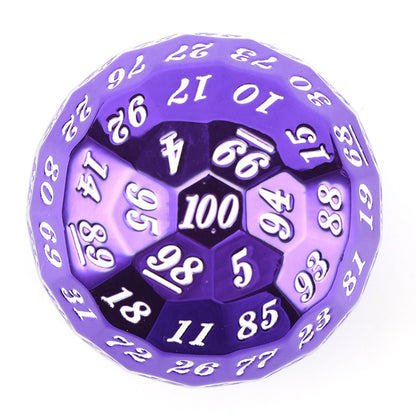 Colossus Judgement -  Purple Edition: Premium Metal D100 TTRPG Dice - Drakmore Dice