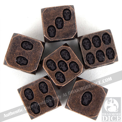 Tarnished Relics - Weathered Copper Edition: Premium Metal TTRPG Dice Set - Drakmore Dice