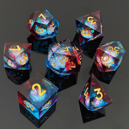 Blood & Tide: Handcrafted Resin TTRPG Dice Set - Drakmore Dice