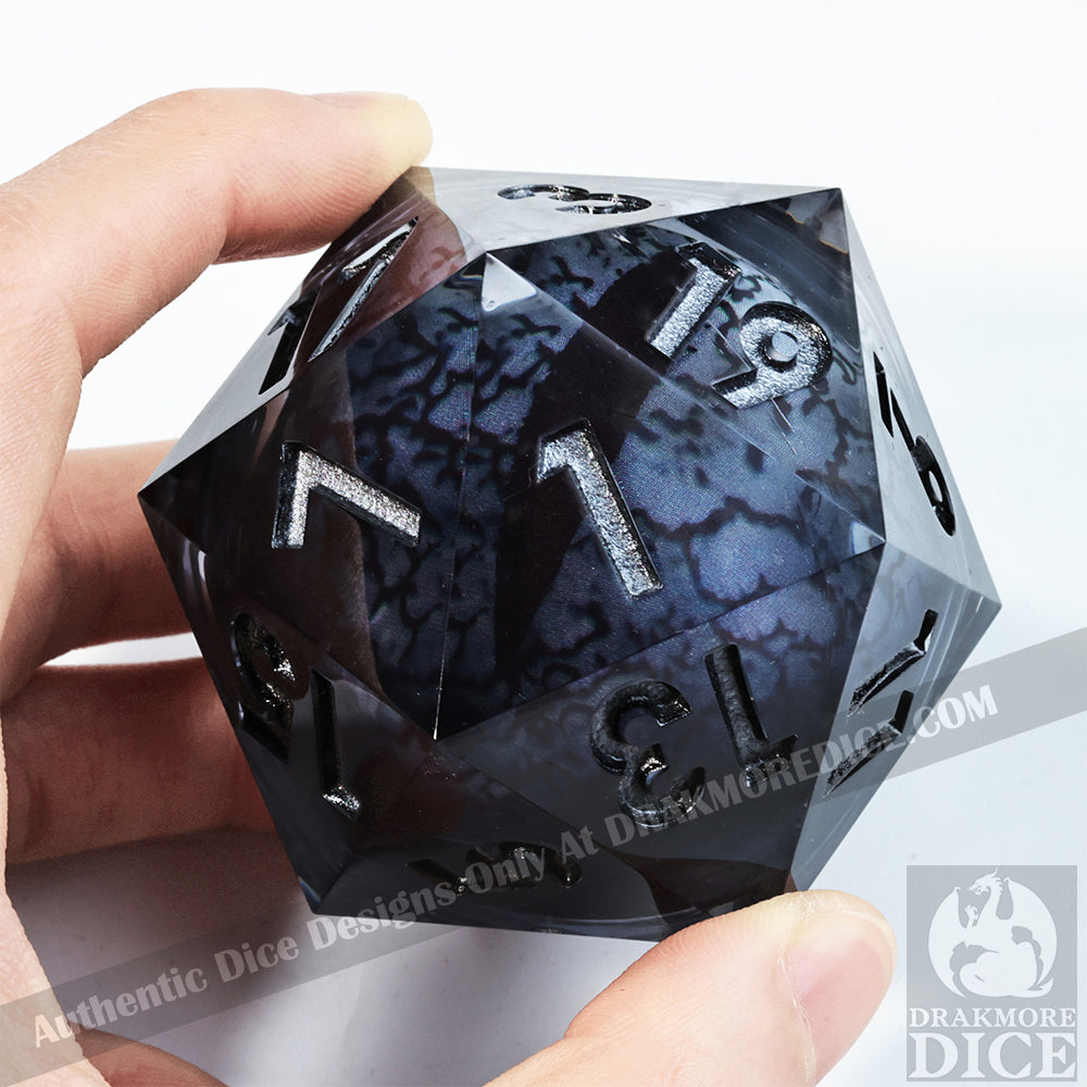 50 mm Dragon Eye Series: Vyrmoth the Tainted TTRPG Single D20 Dice - Drakmore Dice