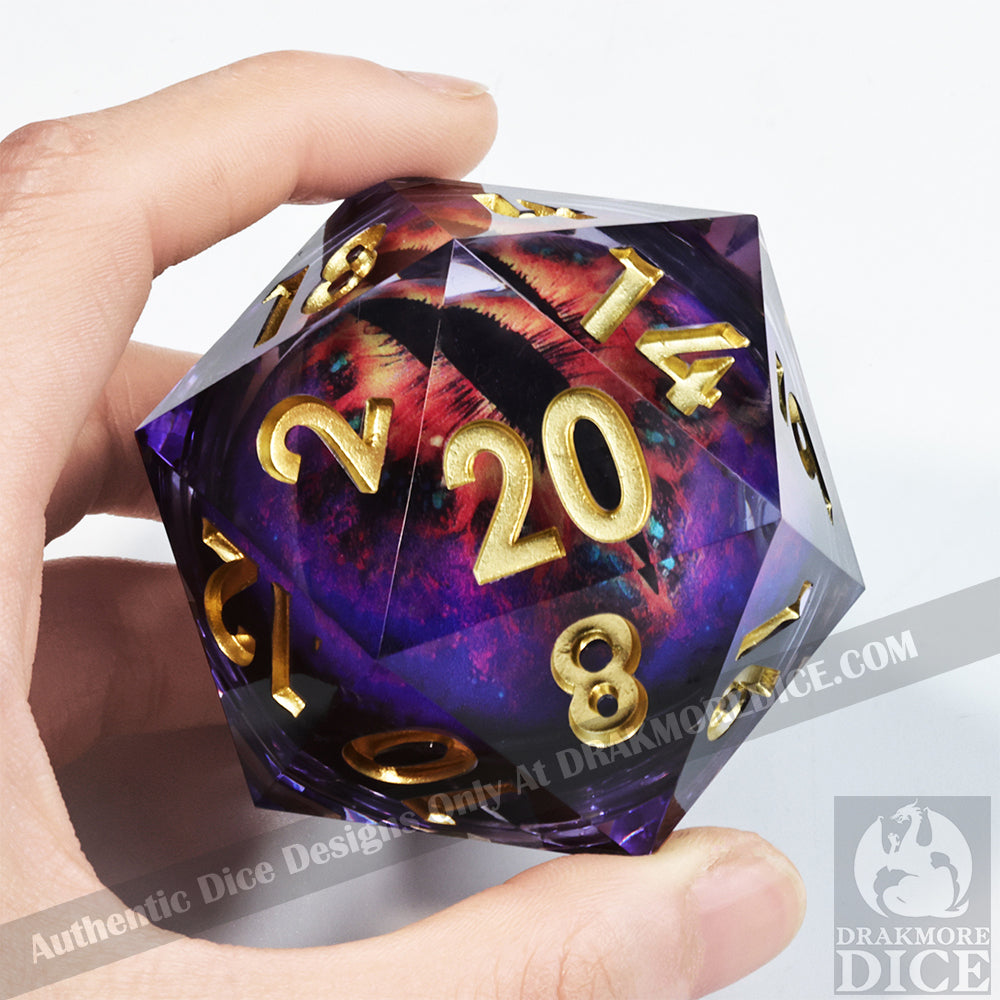 50 mm Dragon Eye Series: Valtorr the Starborn TTRPG Single D20 Dice - Drakmore Dice