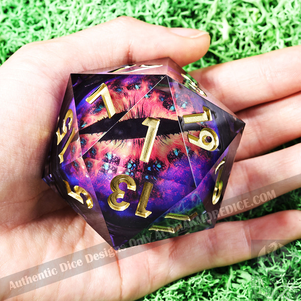 50 mm Dragon Eye Series: Valtorr the Starborn TTRPG Single D20 Dice - Drakmore Dice