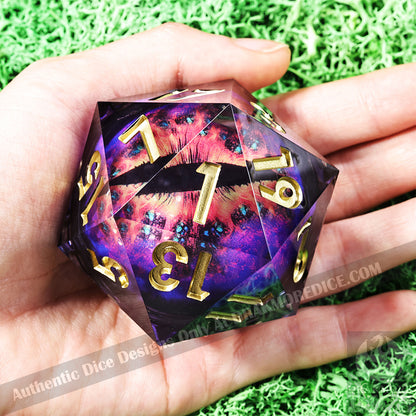 50 mm Dragon Eye Series: Valtorr the Starborn TTRPG Single D20 Dice - Drakmore Dice