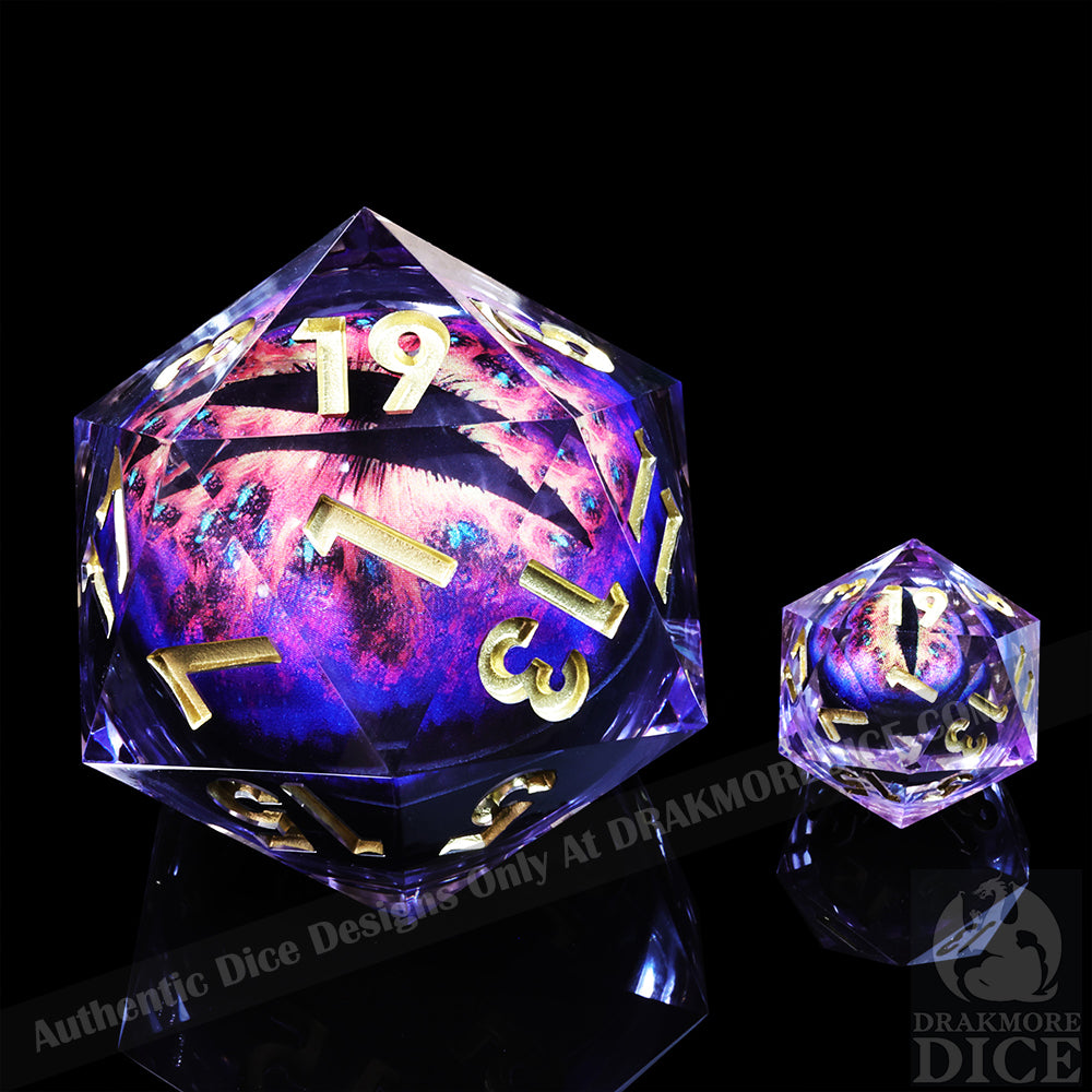 50 mm Dragon Eye Series: Valtorr the Starborn TTRPG Single D20 Dice - Drakmore Dice