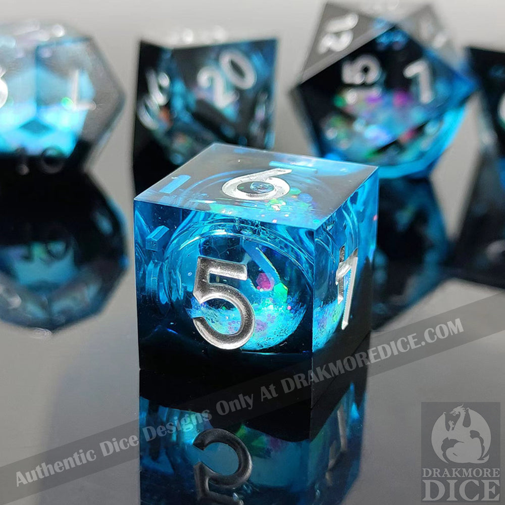 Deep Sea Enigma: Handcrafted Resin TTRPG Dice Set - Drakmore Dice