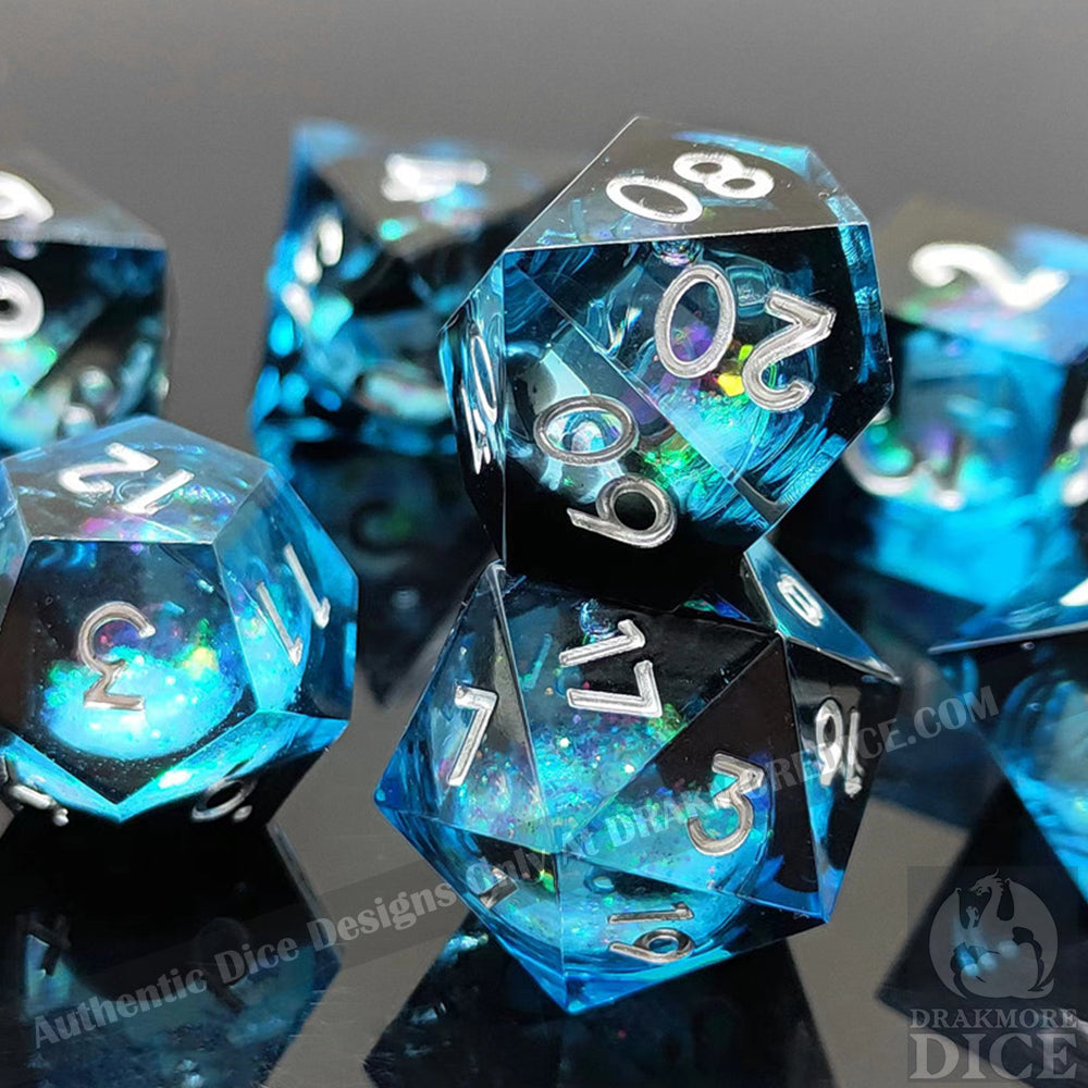 Deep Sea Enigma: Handcrafted Resin TTRPG Dice Set - Drakmore Dice